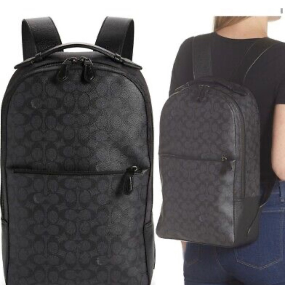 Coach backpack Coach metropolitan soft backpack charcoal $495 new leather